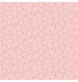 Phoebe Wahl Garden Jubilee, Calico in Pink, Fabric Half-Yards