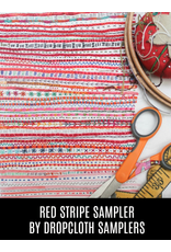 Dropcloth Samplers Red Stripe Sampler, Embroidery Sampler