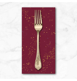 PD's Ruby Star Society Collection Speckled Metallic in Wine Time, Dinner Napkin