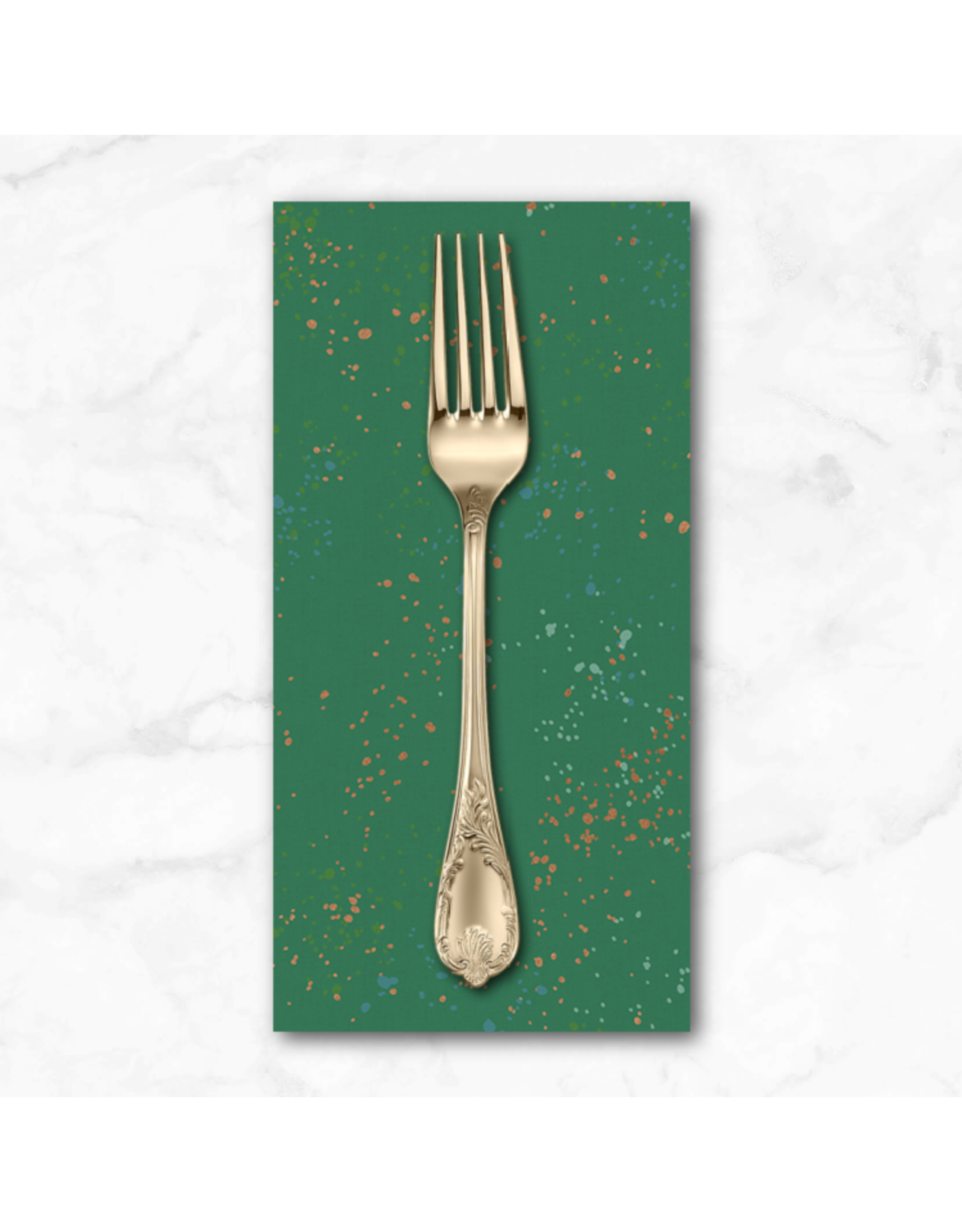 PD's Ruby Star Society Collection Speckled Metallic in Emerald Green, Dinner Napkin