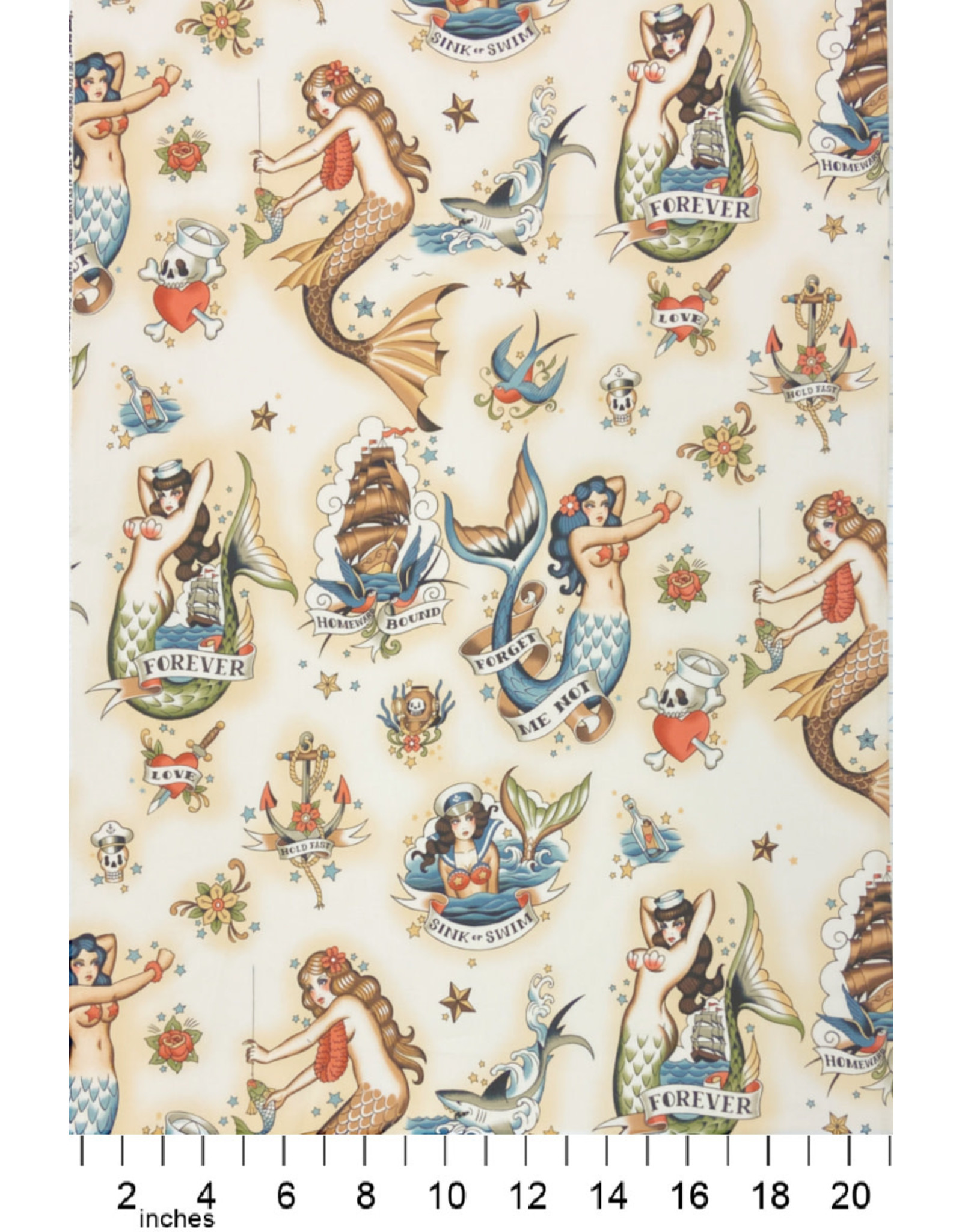 PD's Alexander Henry Collection Nicole’s Prints, Forget Me Not in Tea, Dinner Napkin