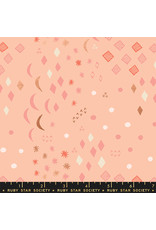 Ruby Star Society for Moda First Light, Moonrise in Peach Blossom with Metallic, Fabric Half-Yards