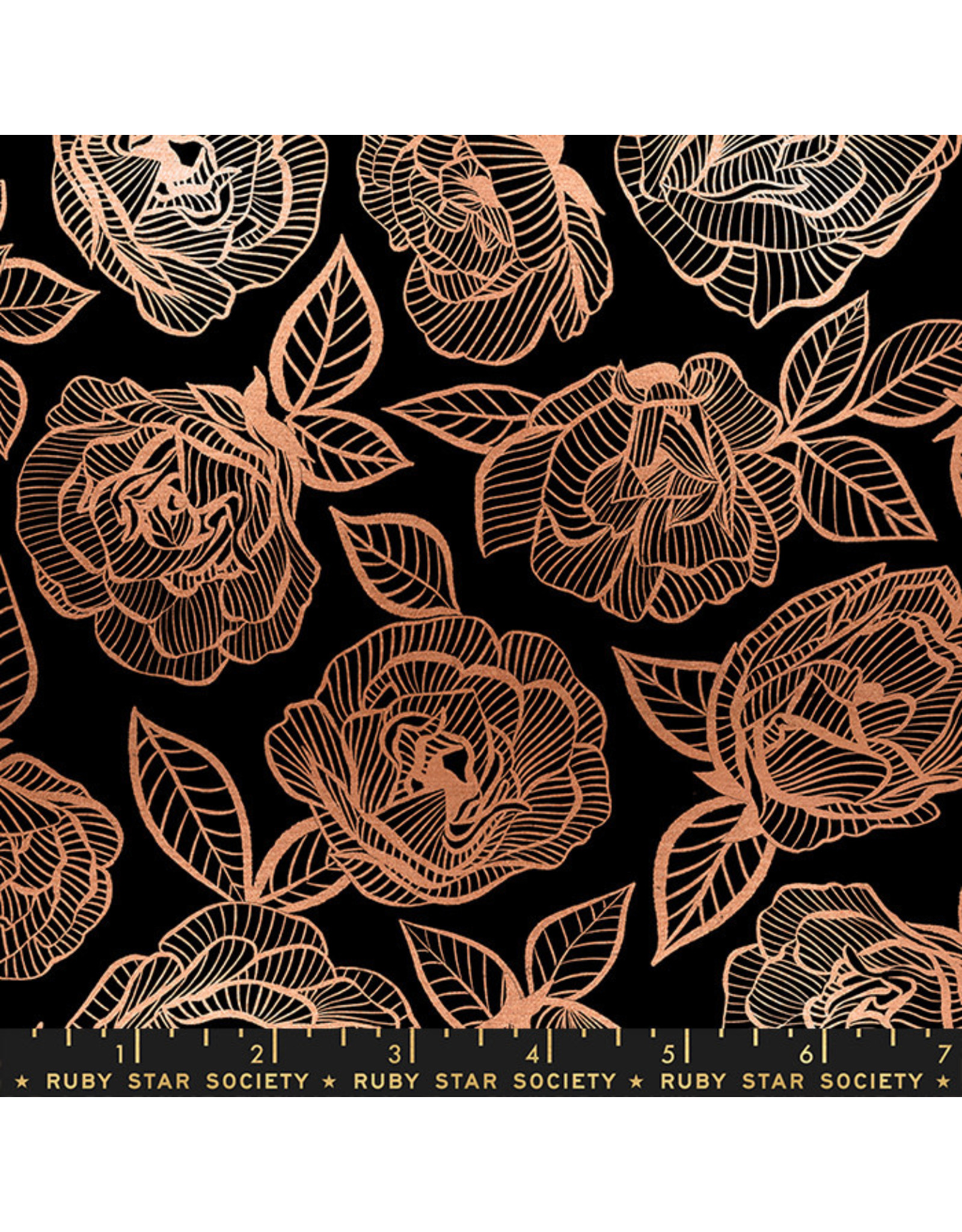 PD's Ruby Star Society Collection First Light, Lace Roses in Black with Metallic, Dinner Napkin