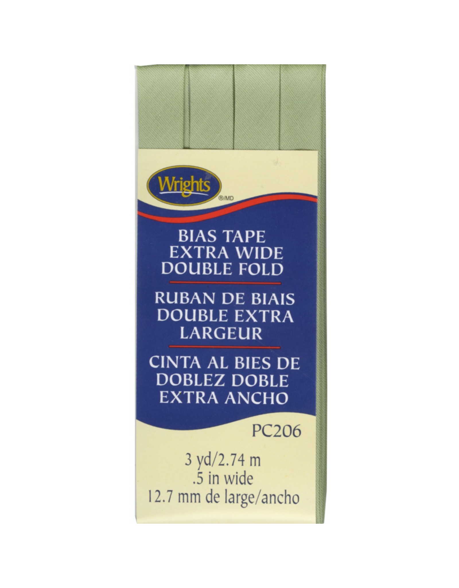 Wrights ON ORDER-Wrights Bias Tape, Extra Wide, Double Fold, Seagreen 104
