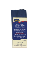 Wrights Wrights Bias Tape, Extra Wide, Double Fold, Navy 055