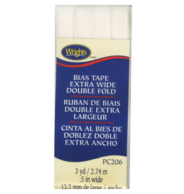 Wrights Wrights Bias Tape, Extra Wide, Double Fold, Oyster 028