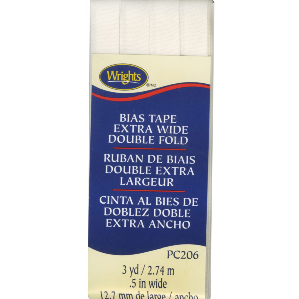 Wrights Bias Tape, Extra Wide, Double Fold, Oyster 028 Picking Daisies