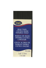 Wrights Wrights Bias Tape, Extra Wide, Double Fold, Black 031