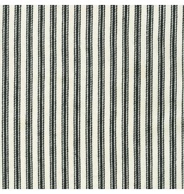 Robert Kaufman Classic Ticking Stripe Canvas in Black, Fabric Half-Yards