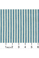Robert Kaufman Classic Ticking Stripe Canvas in Denim Blue, Fabric Half-Yards