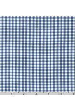 Robert Kaufman Carolina Gingham, 1/8” in Denim, Lightweight Yarn Dyed Woven, Fabric Half-Yards