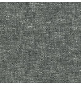 Robert Kaufman Linen, Essex Yarn Dyed in Black, Fabric Half-Yards