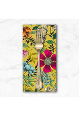 PD's Andover Collection Jewel Tones, Floral in Yellow, Dinner Napkin