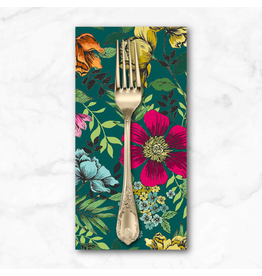 PD's Andover Collection Jewel Tones, Floral in Teal, Dinner Napkin