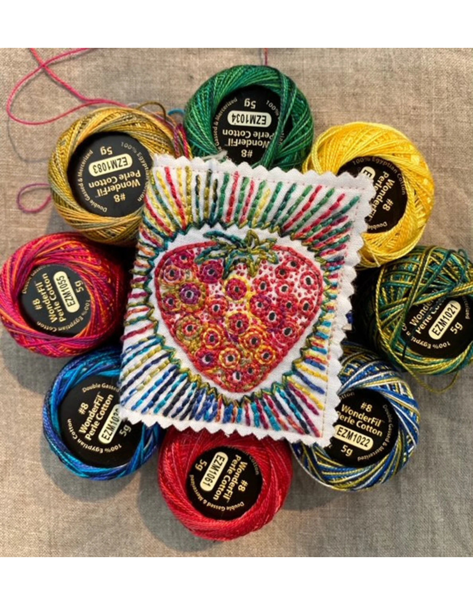Dropcloth Samplers Strawberry Rainbow Needle Book
