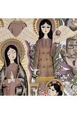 Alexander Henry Fabrics Folklorico, Las Angelitas in Sage, Fabric Half-Yards