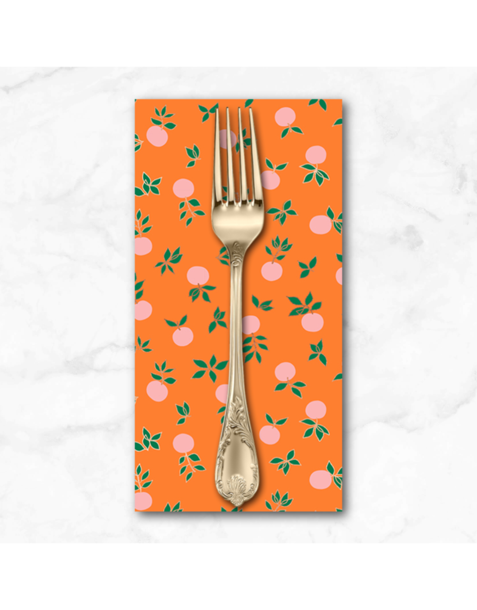PD's Melody Miller Collection Stay Gold, Blossom in Orange, Dinner Napkin