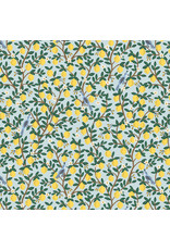 Rifle Paper Co. Camont, Lemon in Mint with Metallic, Fabric Half-Yards