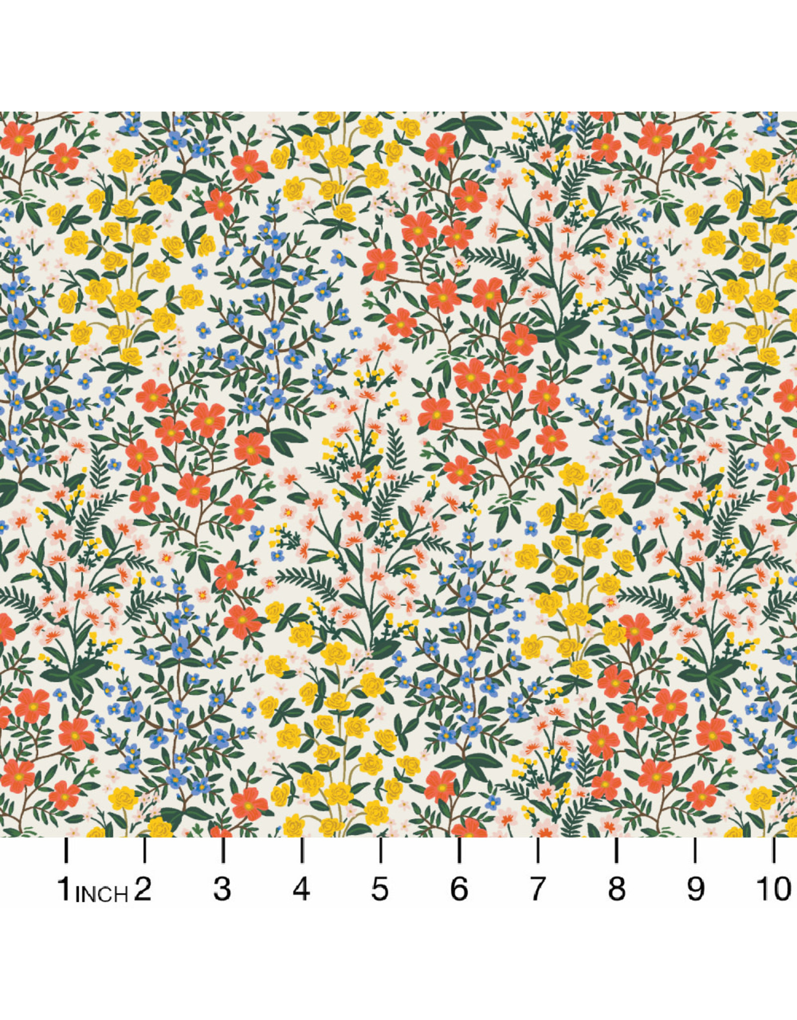 Rifle Paper Co. Camont, Wildwood Garden in Cream, Fabric Half-Yards