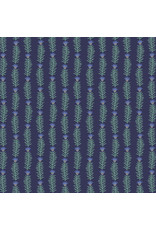 Rifle Paper Co. Camont, Rousseau Vine Eden in Navy with Metallic, Fabric Half-Yards