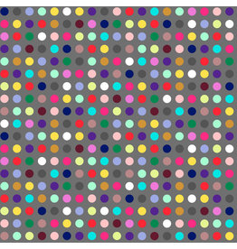 Windham Fabrics Never Enough Dots, Medium Dots in Grey, Fabric Half-Yards