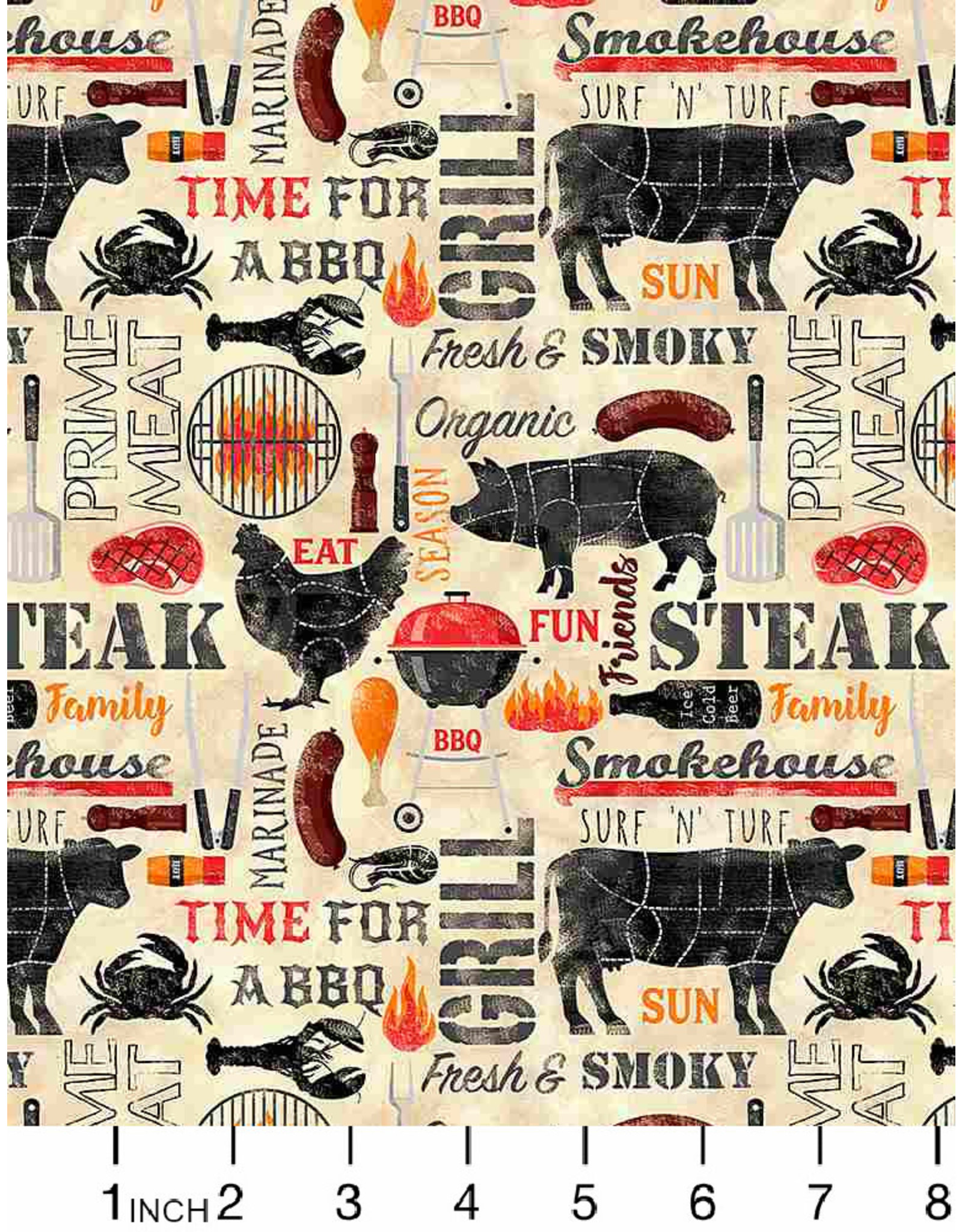 PD's Timeless Treasures Collection King of the Grill, BBQ in Neutral, Dinner Napkin