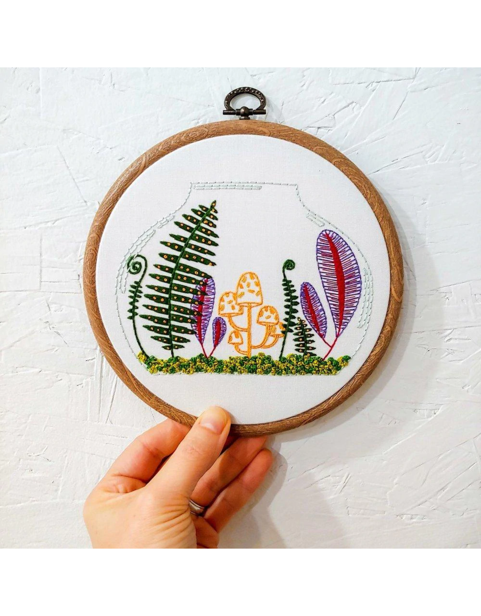 cozyblue Terrarium Embroidery Kit from cozyblue
