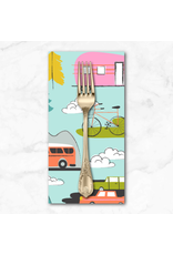 PD's Maude Asbury Collection Wanderlust, Hit the Road in Seafoam, Dinner Napkin