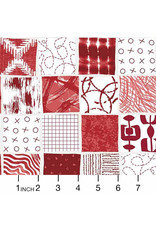 PD's Marcus Fabrics Collection Sketchboard in Red, Dinner Napkin
