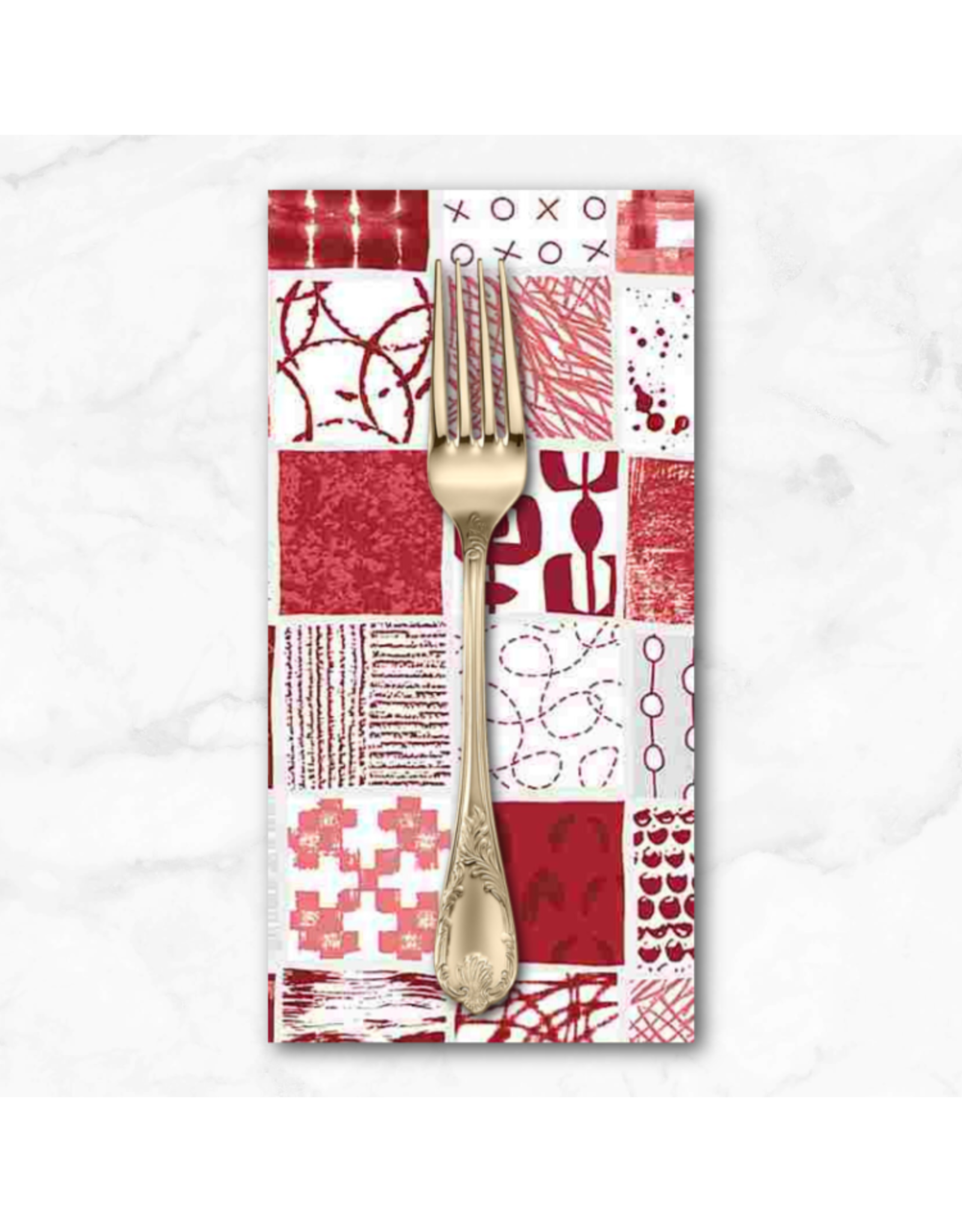 PD's Marcus Fabrics Collection Sketchboard in Red, Dinner Napkin