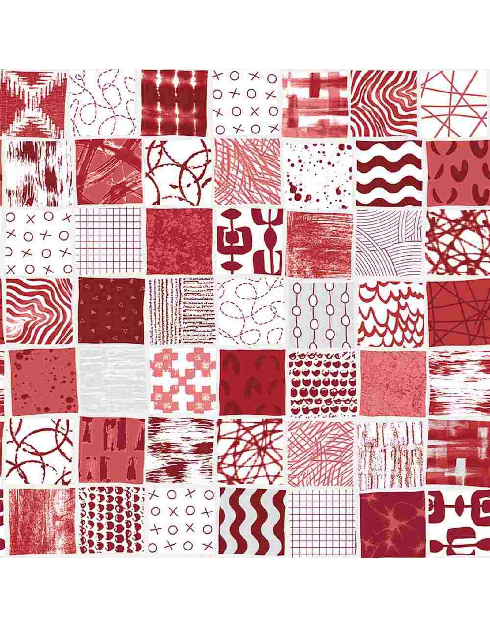 Marcus Fabrics Sketchboard in Red, Fabric Half-Yards