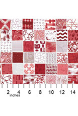 Marcus Fabrics Sketchboard in Red, Fabric Half-Yards