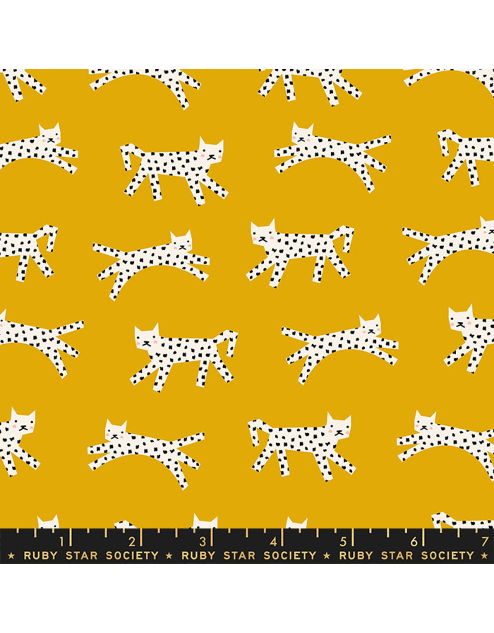 PD's Ruby Star Society Collection Darlings 2, Snow Leopard in Goldenrod, Dinner Napkin