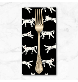 PD's Ruby Star Society Collection Darlings 2, Snow Leopard in Black, Dinner Napkin