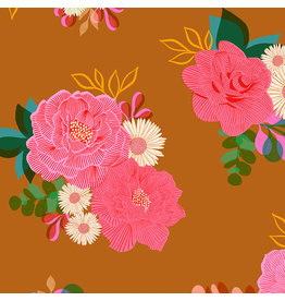 Ruby Star Society for Moda Camellia, 108" Wideback in Caramel, Fabric Half-Yards