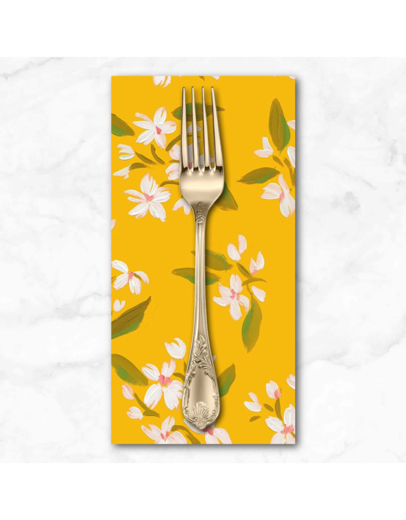 PD's Dear Stella Collection Country Picnic, Posies in Yellow, Dinner Napkin