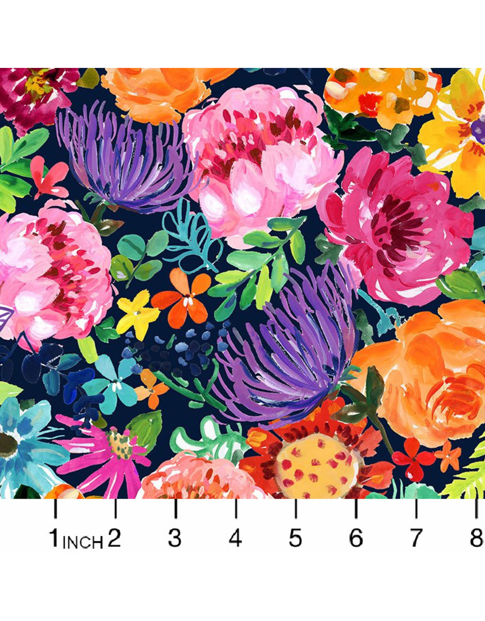 PD's August Wren Collection Earth Day, Dahlia in Multi, Dinner Napkin