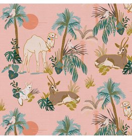 Paintbrush Studio Moroccan Sunrise, Desert in Peach, Fabric Half-Yards