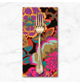 PD's Kaffe Fassett Collection Kaffe Collective Spring 2022, Cloisonne in Black, Dinner Napkin