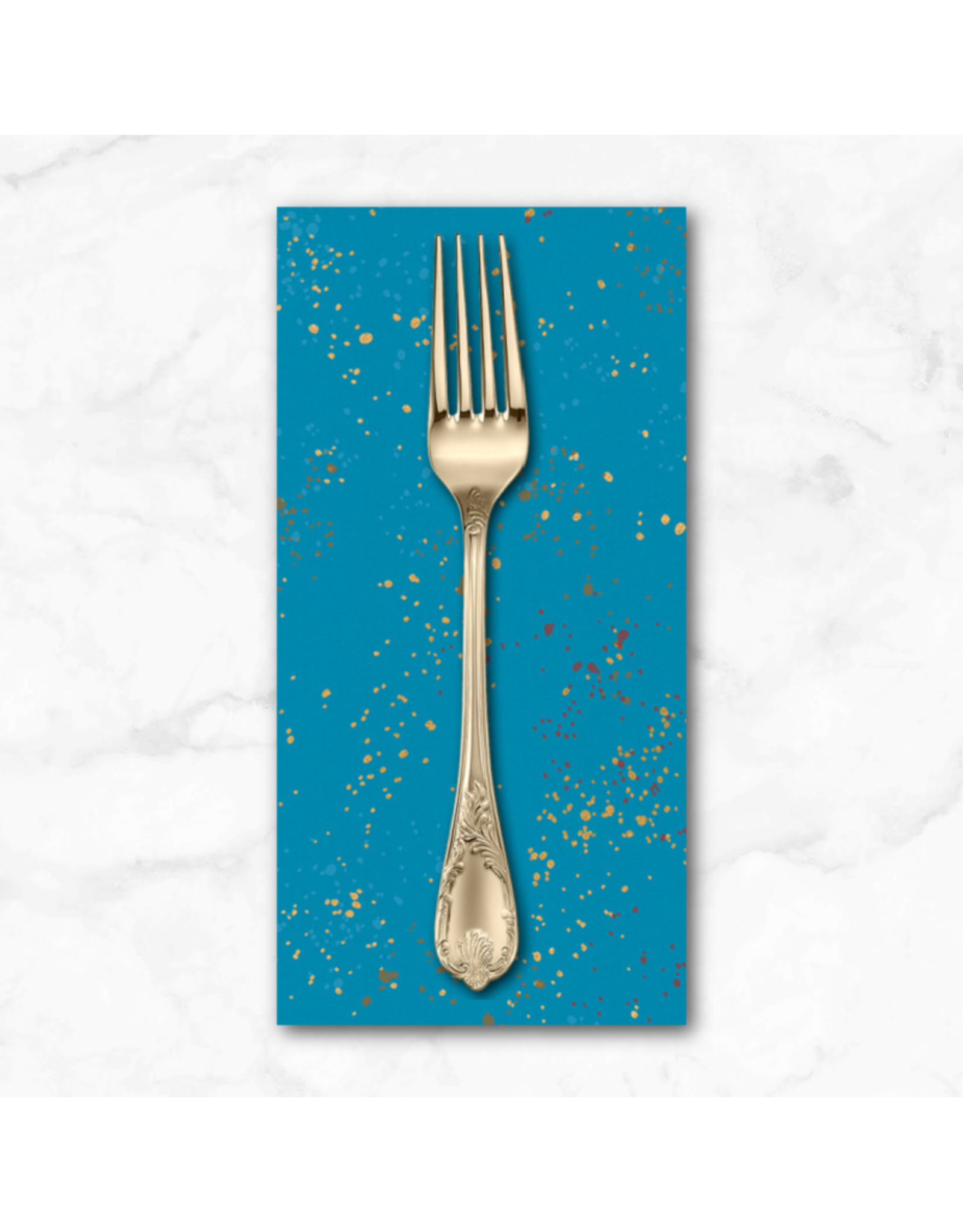 PD's Ruby Star Society Collection Speckled Metallic in Bright Blue, Dinner Napkin