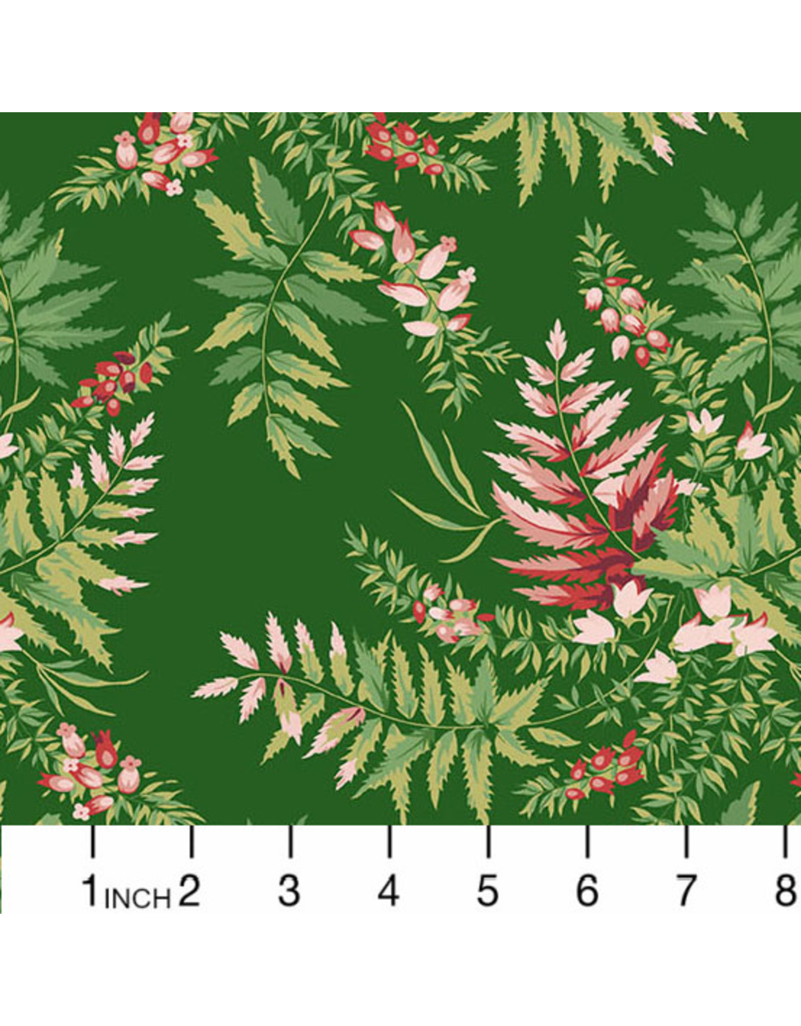 PD's Laundry Basket Quilts Collection Noel, Fern in Wreath, Dinner Napkin