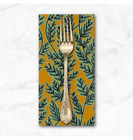 PD's Andover Collection Oracle, Chonky Ferns in Gold, Dinner Napkin
