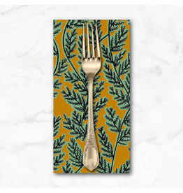 PD's Eye Candy Quilts Collection Oracle, Chonky Ferns in Gold, Dinner Napkin