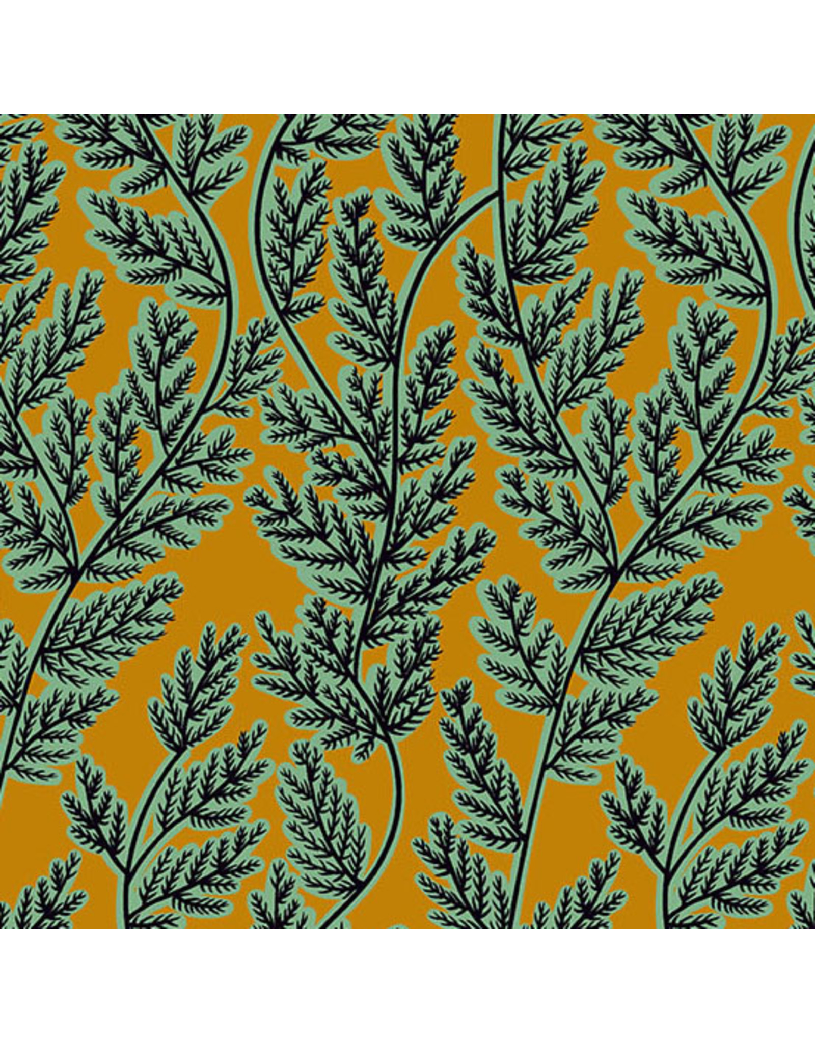 Eye Candy Quilts Oracle, Chonky Ferns in Gold, Fabric Half-Yards