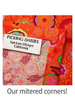 PD's J Wecker Frisch Collection She Who Sews, Photo Finish Border Stripe, Dinner Napkin