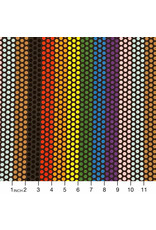 PD's Alexander Henry Collection Love is Love, Rainbow Dot in Charcoal, Dinner Napkin