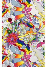 Alexander Henry Fabrics Love is Love, Super Star in Multi Brite, Fabric Half-Yards