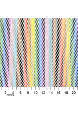 Alexander Henry Fabrics Love is Love, Rainbow Dot in Natural, Fabric Half-Yards