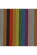 Alexander Henry Fabrics Love is Love, Rainbow Dot in Charcoal, Fabric Half-Yards