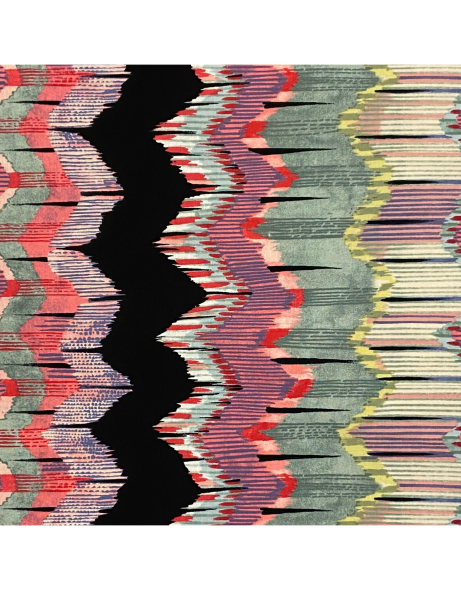 Alexander Henry Fabrics Folklorico, Senora Serape in Tea Black, Fabric Half-Yards